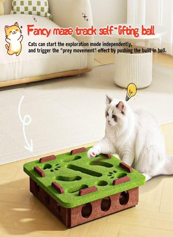 ANIS·KEAAR 1 Pack Interactive Cat Puzzle Maze Toy – Felt Hide & Seek Self-Play Toy for Indoor Cats/Kittens, Encourages Natural Hunting Instincts, Fun Exercise to Cure Boredom & Mental Stimulation - Image 3